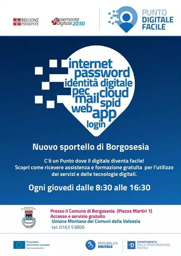 Borgosesia, attivo lo Sportello di Facilitazione Digitale