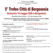 Borgosesia si prepara al 5° Trofeo Città di Borgosesia: corsa non competitiva il 10 maggio
