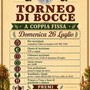 Scopa, domenica 26 luglio torna il torneo di bocce della Pro Loco Scopa, domenica 26 luglio torna il torneo di bocce della Pro Loco