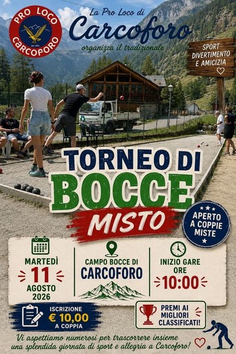 Carcoforo, martedì torna il torneo di bocce misto Carcoforo, martedì torna il torneo di bocce misto