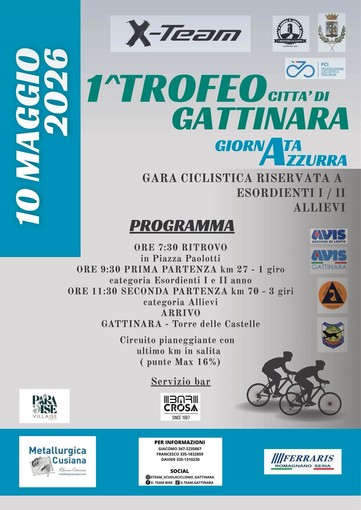 Gattinara, il 10 maggio il primo Trofeo Città di Gattinara
