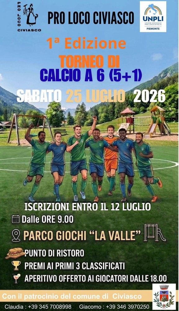 A Civiasco la prima edizione del Torneo di Calcio a 6 della Pro Loco A Civiasco la prima edizione del Torneo di Calcio a 6 della Pro Loco