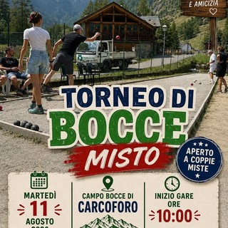 Carcoforo, martedì torna il torneo di bocce misto