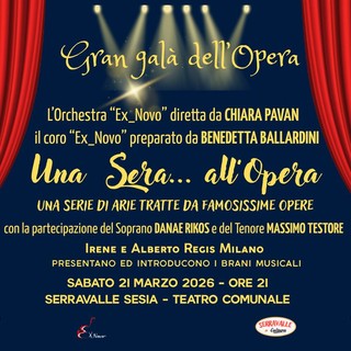 A Serravalle Sesia torna il Gran galà dell’Opera: al Teatro Comunale una serata tra Aida, Rigoletto e Barbiere di Siviglia