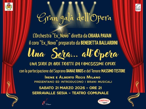 A Serravalle Sesia torna il Gran galà dell’Opera: al Teatro Comunale una serata tra Aida, Rigoletto e Barbiere di Siviglia