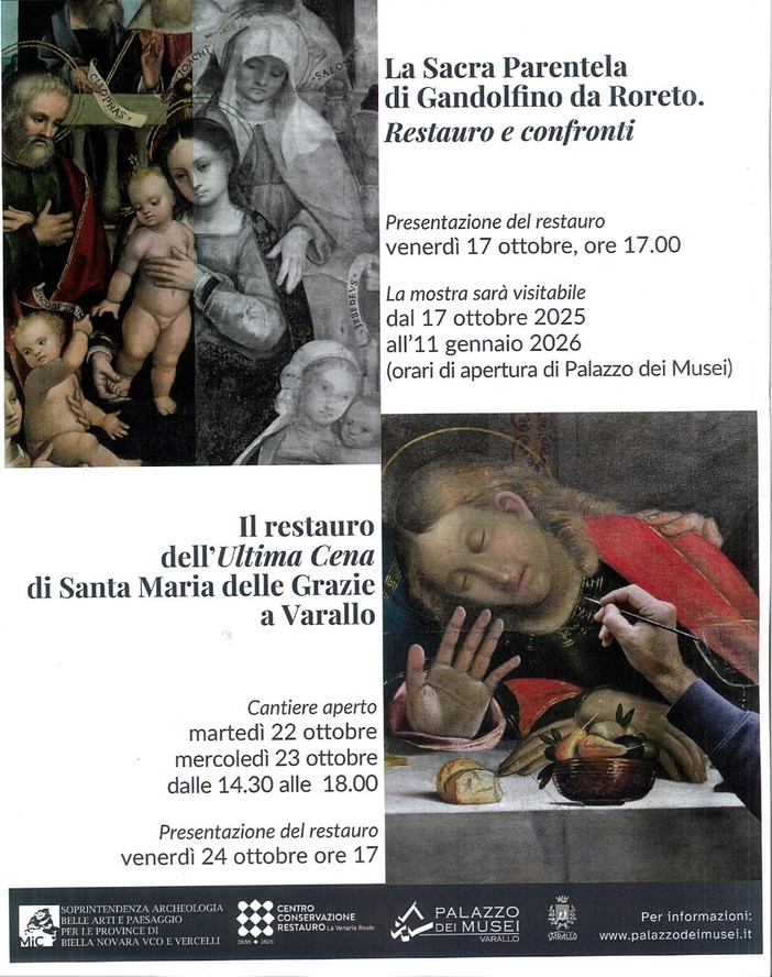 Varallo: La Sacra Parentela di Gandolfino da Roreto in mostra a Palazzo dei Musei fino all’11 gennaio
