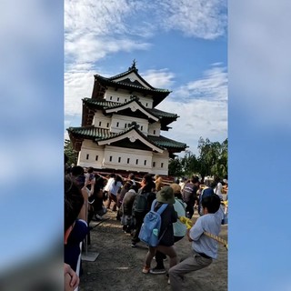 Giappone, tiro alla fune in 1800 per spostare un castello
