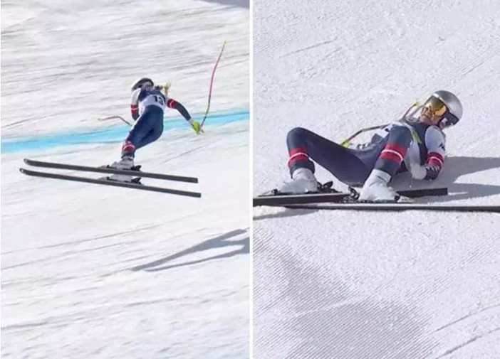 Paura per Vonn, caduta rovinosa e grave infortunio in discesa Milano Cortina