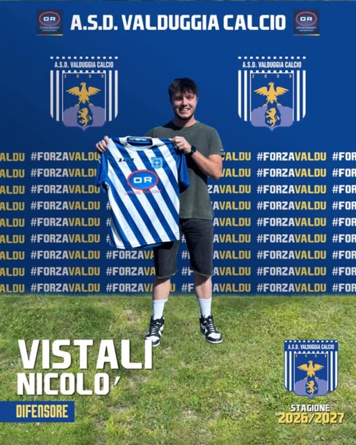 Valduggia Calcio, Nicolò Vistali rinforza la difesa biancoblu Valduggia Calcio, Nicolò Vistali rinforza la difesa biancoblu