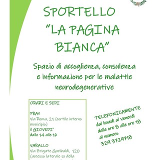 Nasce lo Sportello per le Malattie Neurodegenerative: ascolto e supporto con “La Pagina Bianca”