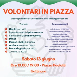 Volontari in Piazza, a Gattinara una giornata per incontrare il mondo del volontariato