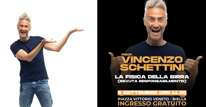 Vincenzo Schettini arriva a Bolle di Malto: domani, domenica 6 settembre a Biella “La fisica della birra” Vincenzo Schettini arriva a Bolle di Malto: domani, domenica 6 settembre a Biella “La fisica della birra”