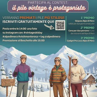 Alpe di Mera, domenica 8 febbraio torna il Vintage Ski Day: in pista con il pile retrò e un contest tutto da vivere Alpe di Mera, domenica 8 febbraio torna il Vintage Ski Day: in pista con il pile retrò e un contest tutto da vivere