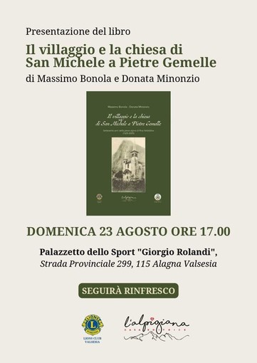 Alagna, un libro racconta il villaggio e la chiesa di San Michele a Pietre Gemelle Alagna, un libro racconta il villaggio e la chiesa di San Michele a Pietre Gemelle