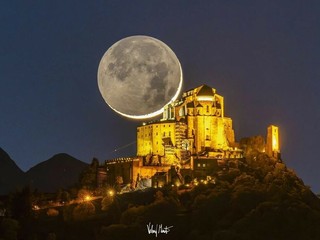 La Luna Rossa che attraversa lo skyline di Milano è nata sulle alture di Nebbiuno FOTO Valerio Minato