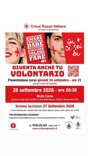 Borgosesia, la Croce Rossa cerca nuovi volontari: corso al via il 28 settembre Borgosesia, la Croce Rossa cerca nuovi volontari: corso al via il 28 settembre
