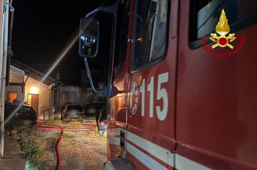 Vigili del Fuoco di Santhià a Viverone per un incendio abitazione