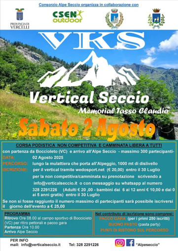 Running: Vertical Seccio 2025, energia e natura in alta quota