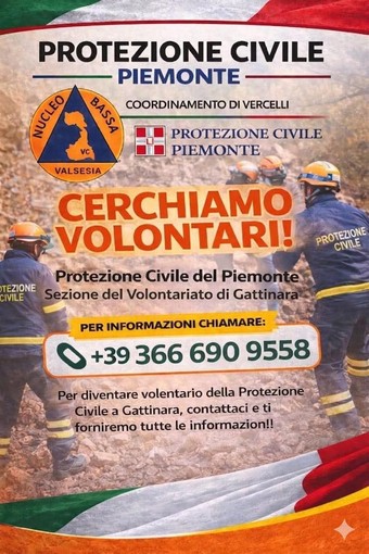 A Gattinara la Protezione Civile cerca nuovi volontari per rafforzare il gruppo locale