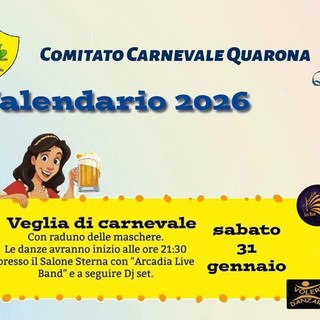 A Quarona torna l’atmosfera del Carnevale con la Veglia al Salone Sterna