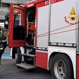 Intervento dei vigili del fuoco a Borgosesia