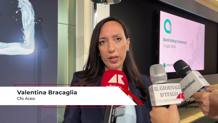Energia: Bracaglia (Acea) 'blue bond indirizza risorse verso rafforzamento infrastruttura idrica' Energia: Bracaglia (Acea) 'blue bond indirizza risorse verso rafforzamento infrastruttura idrica'