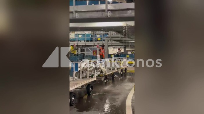 Piove dentro l'aeroporto di Malpensa, i video dell'acqua vicino alle aree bagagli Piove dentro l'aeroporto di Malpensa, i video dell'acqua vicino alle aree bagagli