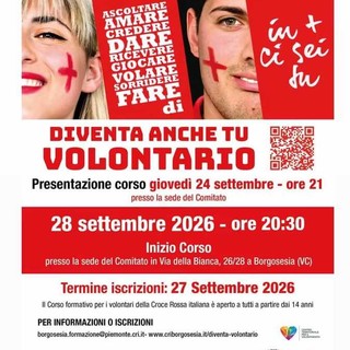 Borgosesia, la Croce Rossa cerca nuovi volontari: corso al via il 28 settembre