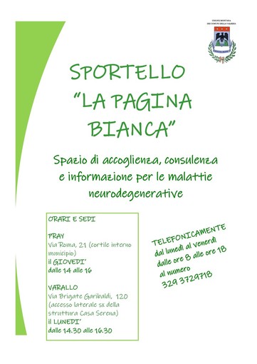 Nasce lo Sportello per le Malattie Neurodegenerative: ascolto e supporto con “La Pagina Bianca”