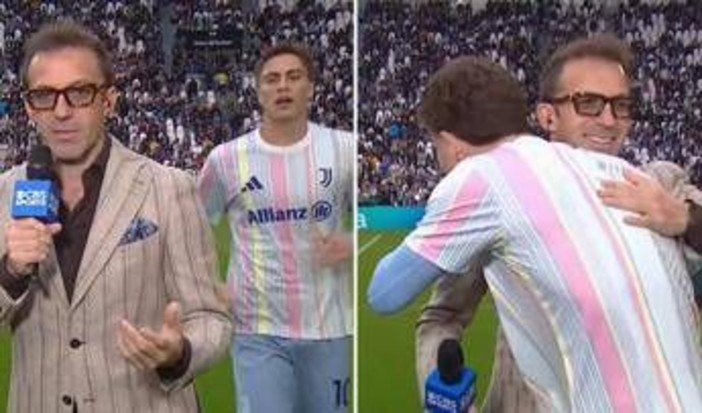Juve-Atalanta, Del Piero-Yildiz e l'abbraccio prima del match