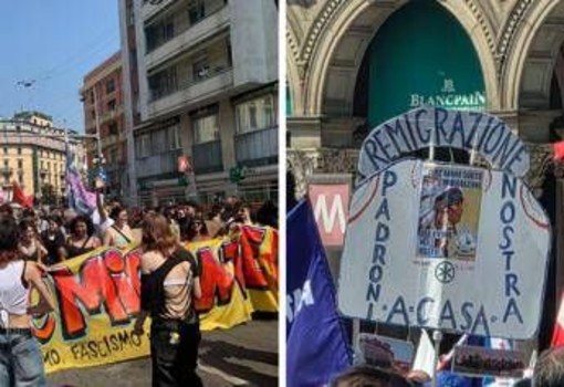 A Milano cortei contro i Patrioti. Lega in piazza: "Vogliamo Salvini al ministero dell'Interno"
