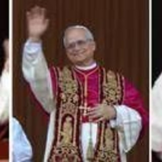 Leone XIV, Papa Prevost con la stola di Giovanni Paolo II e Benedetto XVI