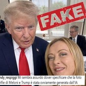 Meloni-Trump, deputato M5S pubblica 'selfie'. Fratelli d'Italia: "Foto creata con AI, magistratura agisca"
