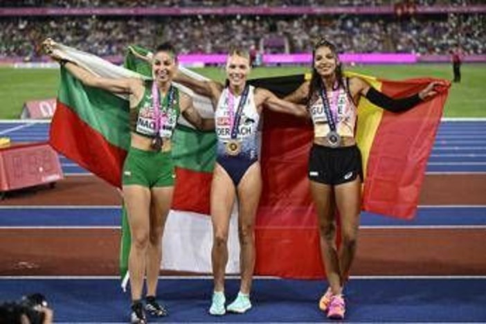 Europei atletica, terzo oro azzurro a Birmingham: Derkach trionfa nel triplo Europei atletica, terzo oro azzurro a Birmingham: Derkach trionfa nel triplo