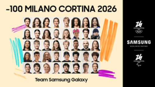 Samsung celebra countdown verso Milano Cortina 2026 e svela team 'Samsung Galaxy'