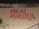 'Meloni assassina', scritta choc in centro a Castiglioncello 'Meloni assassina', scritta choc in centro a Castiglioncello