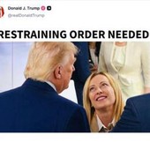 Trump, il post contro Meloni: "Serve un ordine restrittivo"