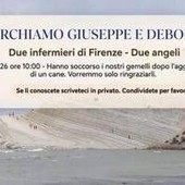 "Hanno soccorso i nostri figli in Sicilia", l'appello per rintracciare due infermieri fiorentini fa il giro del web "Hanno soccorso i nostri figli in Sicilia", l'appello per rintracciare due infermieri fiorentini fa il giro del web