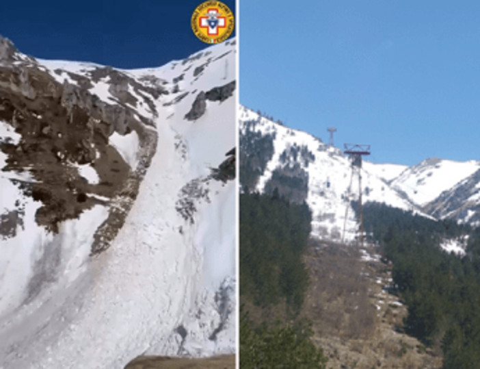 Gran Sasso, valanga ai valloni di Campo Imperatore: verifiche in corso Gran Sasso, valanga ai valloni di Campo Imperatore: verifiche in corso