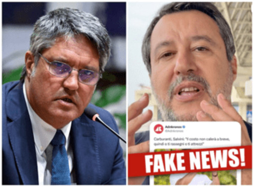 Desario risponde alle accuse di Salvini: "Nessuna fake news sui carburanti, l'Adnkronos fa informazione corretta" Desario risponde alle accuse di Salvini: "Nessuna fake news sui carburanti, l'Adnkronos fa informazione corretta"