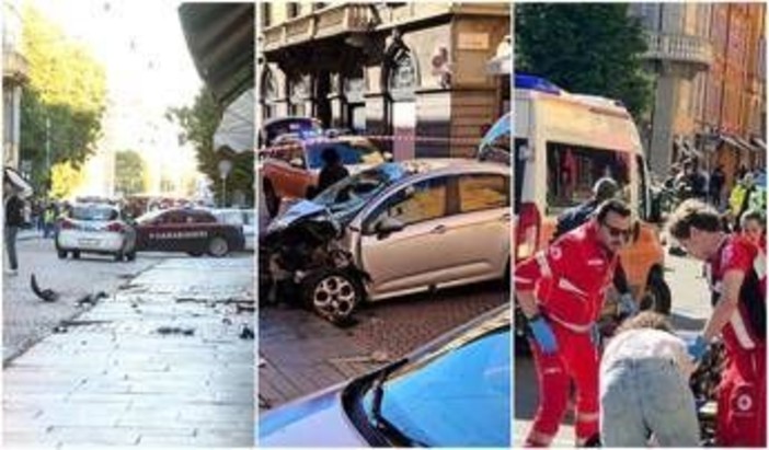 Con l'auto travolge i pedoni a Modena, poi fugge: fermato dai passanti, è accusato di strage e lesioni Con l'auto travolge i pedoni a Modena, poi fugge: fermato dai passanti, è accusato di strage e lesioni
