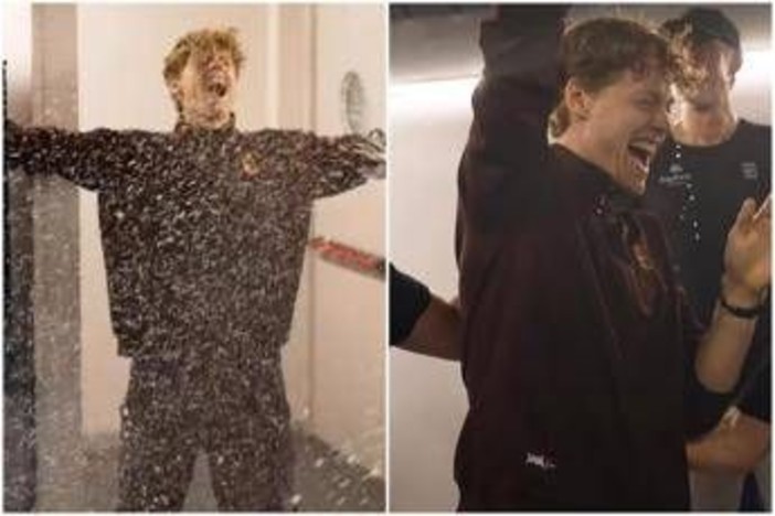 Champagne e cori, festa 'senza freni' di Sinner nello spogliatoio delle Finals