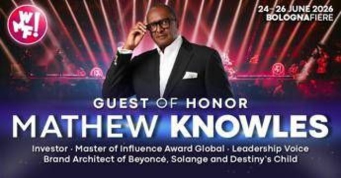 Mathew Knowles al Wmf 2026, a Bologna il 25 giugno